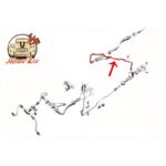Tuyau de frein arriere m9x125 transversal 940mm — réf. 000130