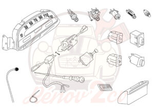 COMPTEUR GRAND MODELE 2CV6 CLUB ET INSTRUMENTS