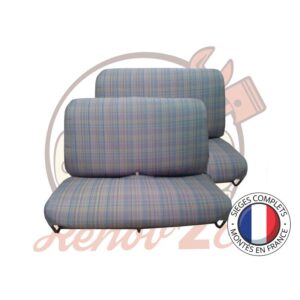 Banquettes complètes 2CV Ecossais 2 banquettes sans rabat