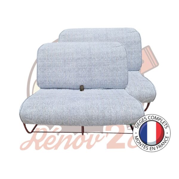 Banquettes complètes 2CV Skai Jean Bleu clair sans rabat