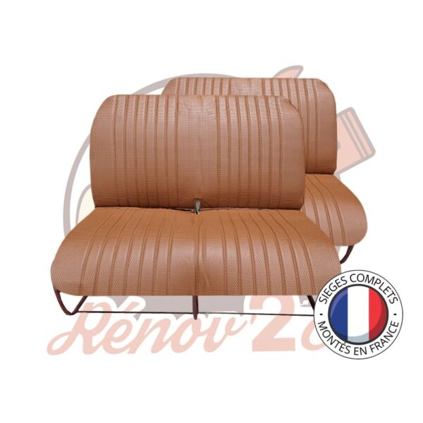 Banquettes complètes 2CV Skai Marron 2 banquettes sans rabat