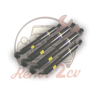 Lot de 4 amortisseurs MONROE gaz diamètre 14mm 2cv fourgonnette ak400, mehari 4x4, SAUF Acadiane