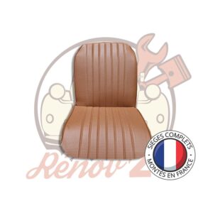 Siège complet 2CV Skai marron perforé avant gauche asymétrique