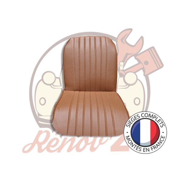 Siège complet 2CV Skai marron perforé avant gauche symétrique
