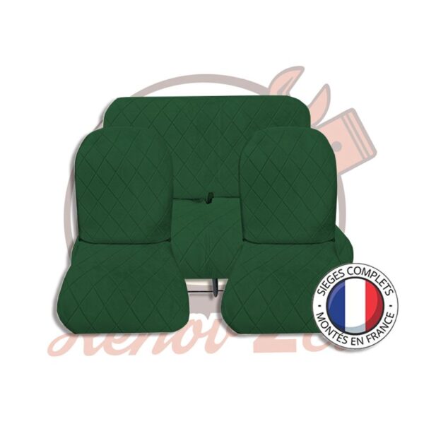 Sièges complets 2CV Kaki à losanges sièges banquette asymétriques