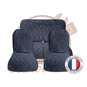 Sièges complets 2CV Noir à losanges sièges banquette Symétrique