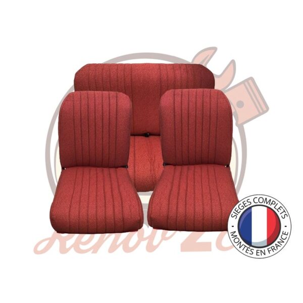 Sièges complets 2CV Rouge diamanté sièges banquette Asymétrique