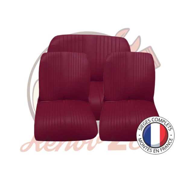 Sièges complets 2CV Skai Bordeaux sièges banquette Symétrique