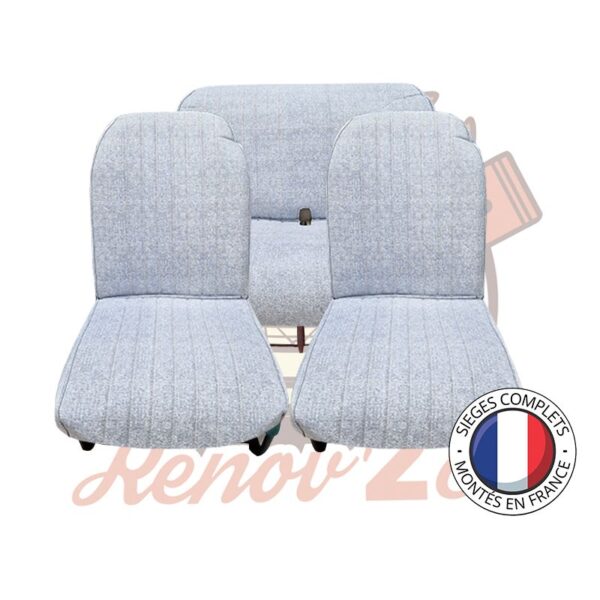 Sièges complets 2CV Skai jean clair sièges banquette Asymétrique