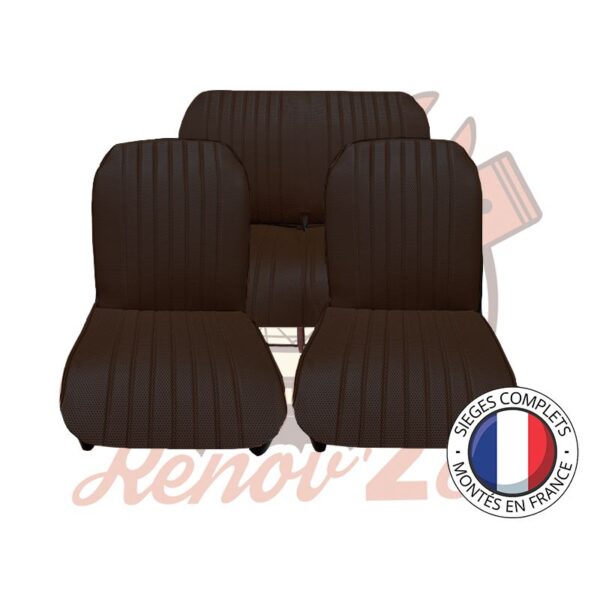 Sièges complets 2CV Skai Noir perforé sièges banquette Symétrique